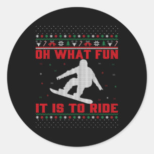 Adesivo Snowboard Oh Que Divertido É Dirigir O Natal U