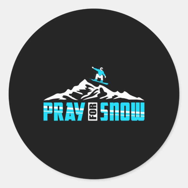 Adesivo Snowboard Para Rezar Neve Jesus (Frente)