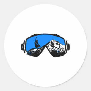 Adesivo Snowboard Ski Goggles Montanha Desenho em Descanso