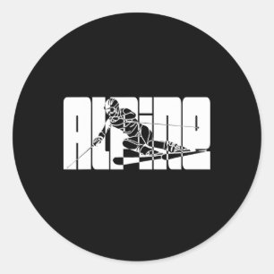 Adesivo Snowboard Ski Winter Sports Descida no Esqui alpin