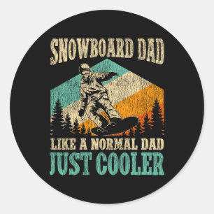 Adesivo Snowboard Snowboard Pai Padre Vintage Retro Sn