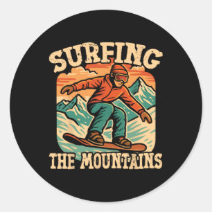 Adesivo Snowboard Snowboard Vintage Retro Surfing M