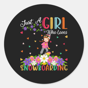 Adesivo Snowboard Sports Lover Apenas Uma Menina Que Ama S