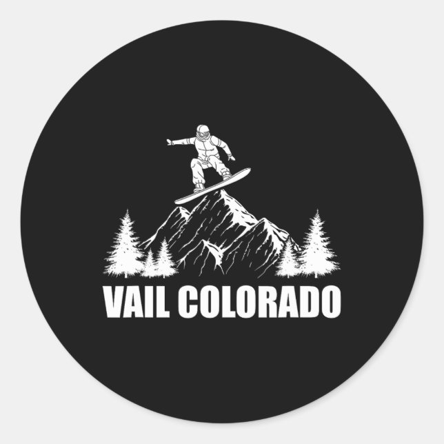 Adesivo Snowboard Vail Colorado Snowboard (Frente)