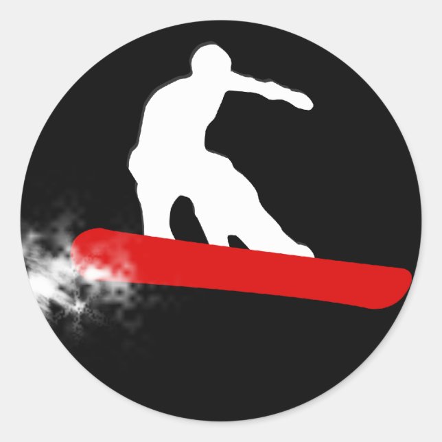 Adesivo snowboard. vermelho (Frente)