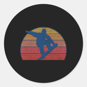 Adesivo Snowboard Vintage Retro Freestyle Snowboard
