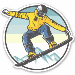 Adesivo Snowboarder