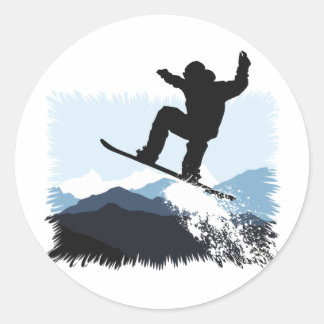 Adesivo Snowboarder Action Jump