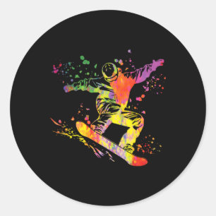 Adesivo Snowboarder Colorful Snowboard 12