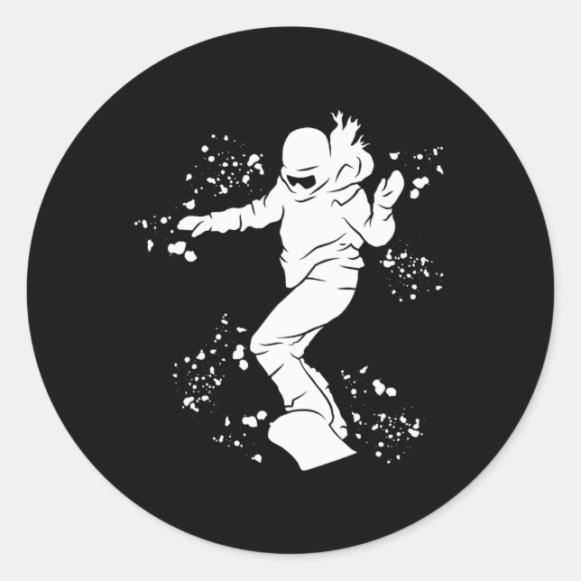 Adesivo Snowboarder Colorful Snowboard 23 (Frente)