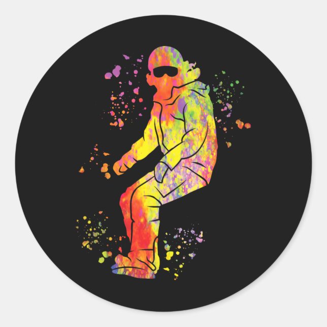 Adesivo Snowboarder Colorful Snowboard 41 (Frente)