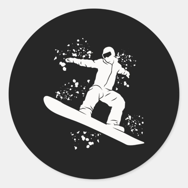 Adesivo Snowboarder Colorida Snowboard 2 (Frente)