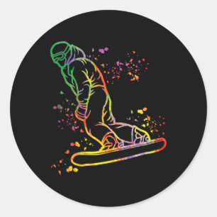 Adesivo Snowboarder Colorida Snowboard 8