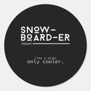 Adesivo Snowboarder Definição Engraçado Snowboard Winter S