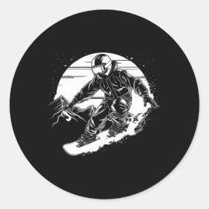 Adesivo Snowboarder Desenhando Snowboard Slope 2