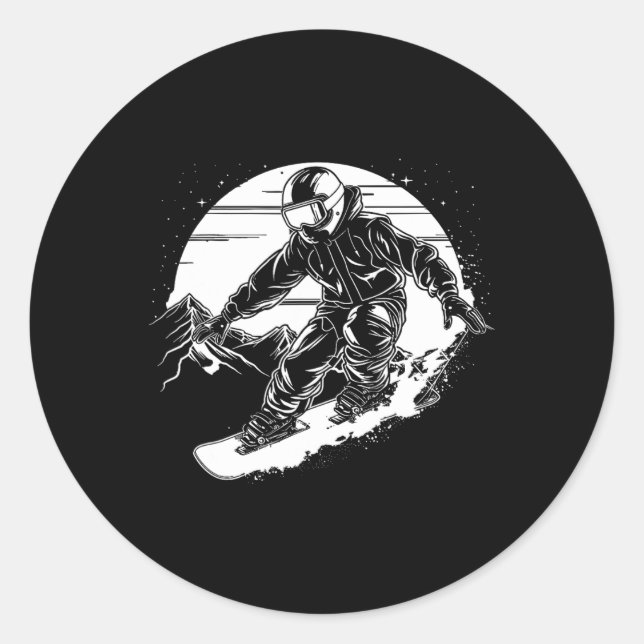 Adesivo Snowboarder Desenhando Snowboard Slope 2 (Frente)