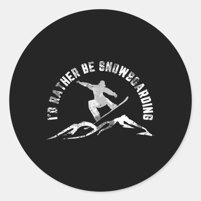 Adesivo Snowboarder Eu Preferencialmente Snowboard (Frente)