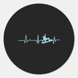 Adesivo Snowboarder Heartbeat Esqui Snowboard