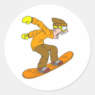 Adesivo Snowboarder irritado