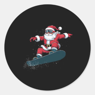 Adesivo Snowboarder Natal Papai Noel Claus Snowboard Snowb