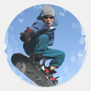 Adesivo Snowboarder nos Stickers