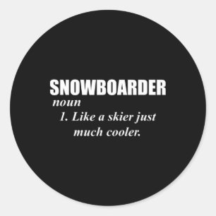 Adesivo Snowboarder Noun Como Um Skier Apenas Mais Frio Pa