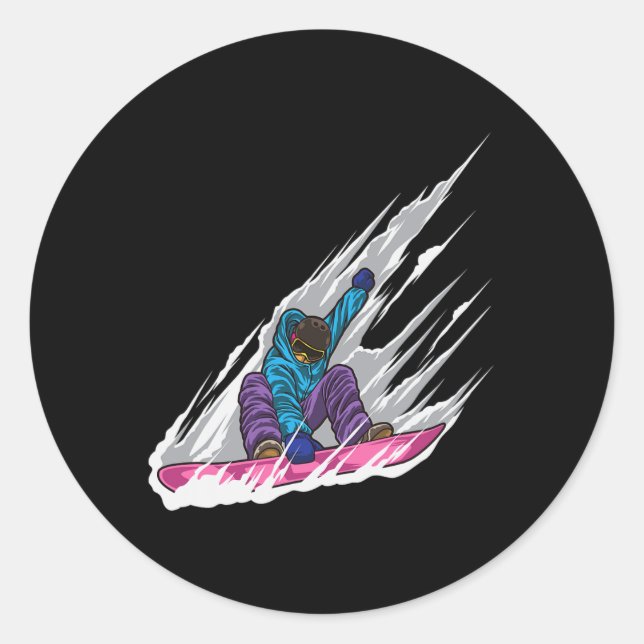 Adesivo Snowboarder - Snowboard - Snowboard L (Frente)