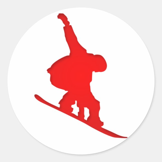 Adesivo Snowboarder vermelho (Frente)
