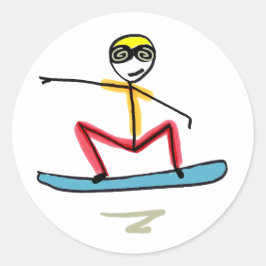 Adesivo Snowboarding Stickman
