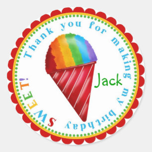 Adesivo Snowcone Birthday Stickers