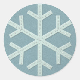 Adesivo Snowflake Aqua Blue Faux Felt