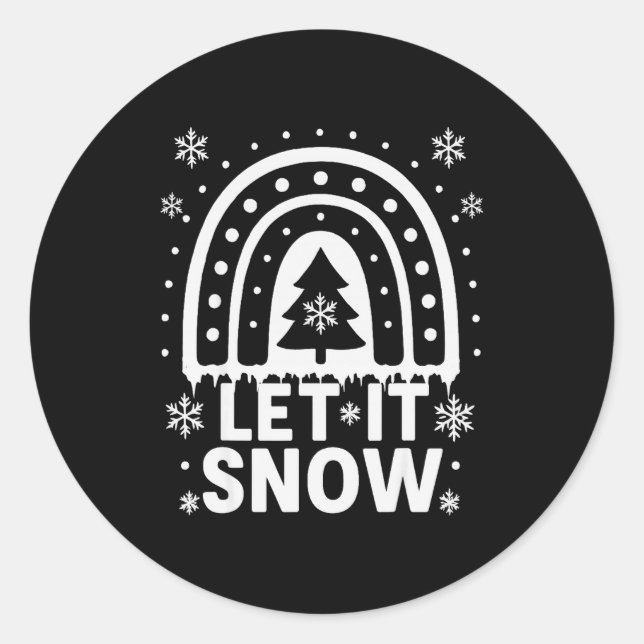 Adesivo Snowflake Christmas Teacher Student Cute Rainbow L (Frente)