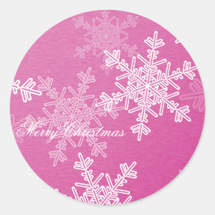 Adesivo Snowflake de Rosa Feliz de Natal - Script Minimali