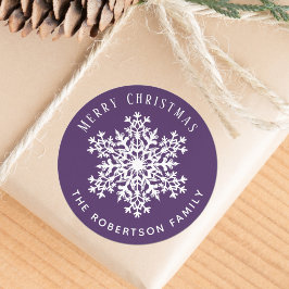 Adesivo Snowflake Merry Christmas Holiday Purple
