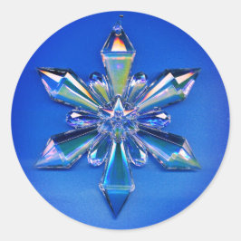 Adesivo Snowflake Ornament Pavilhão de Natal Azul