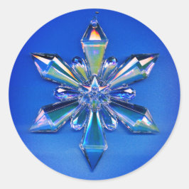 Adesivo Snowflake Ornament Pavilhão de Natal Azul