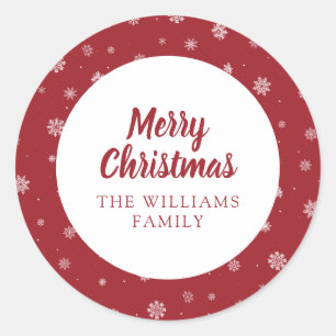 Adesivo Snowflakes Red Holiday Sticker