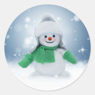 Adesivo Snowman Blue Winter Merry Christmas Stickers