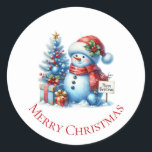 Adesivo Snowman Christmas<br><div class="desc">Vinhetas de Natal de Neve</div>