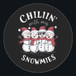 Adesivo Snowman Christmas Chillin with My Snowmies Gift<br><div class="desc">Snowman Christmas Chillin with My Snowmies Gift</div>