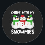 Adesivo Snowman Christmas Chillin With My Snowmies Ugly Gi<br><div class="desc">Snowman Christmas Chillin with My Snowmies Ugly Gift</div>