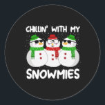 Adesivo Snowman Christmas Chillin With My Snowmies Ugly Gi<br><div class="desc">Snowman Christmas Chillin with My Snowmies Ugly Gift</div>
