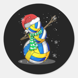 Adesivo Snowman Dabbing Engraçado Presente de Natal Pa