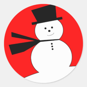 Adesivo Snowman de Natal engraçado com o Top Hat