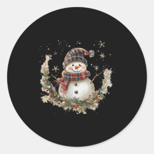 Adesivo Snowman Dry Flower Christmas Wreath Xmas Tree Fami