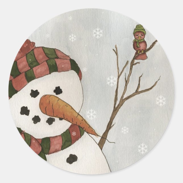 Adesivo Snowman e Bird Sticker (Frente)
