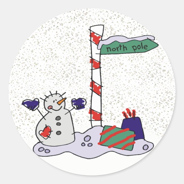 Adesivo Snowman e Polo Norte - (Frente)