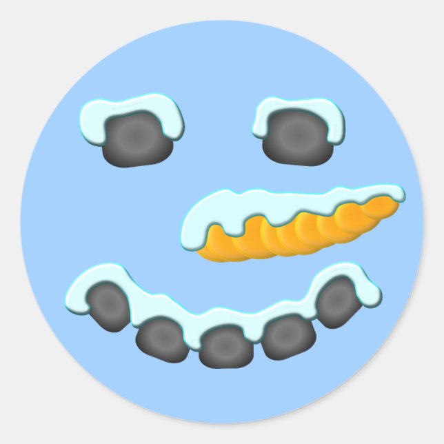 Adesivo Snowman Face Design (Frente)