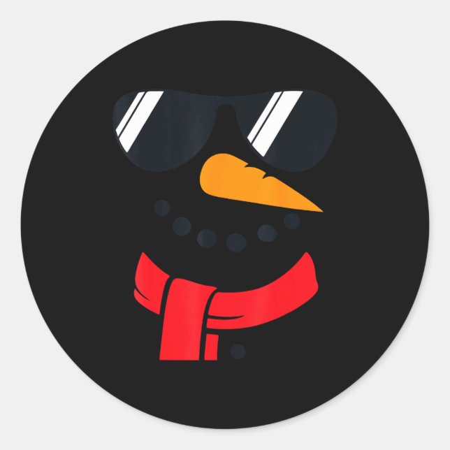 Adesivo Snowman Face Family Christmas Matching Costume Men (Frente)