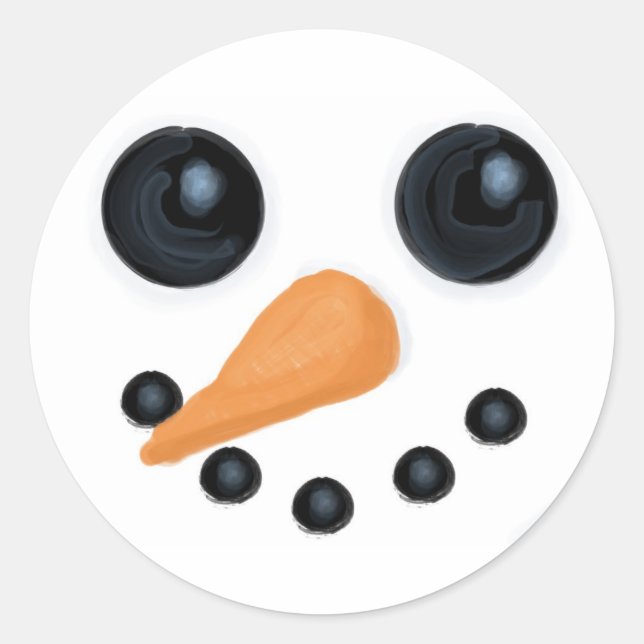 Adesivo Snowman Face Stickers (Frente)